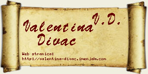 Valentina Divac vizit kartica